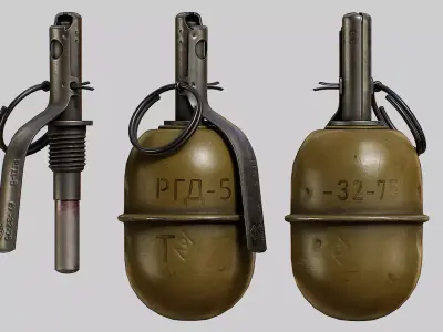 Grenade RGD-5  Low-poly 3D model
