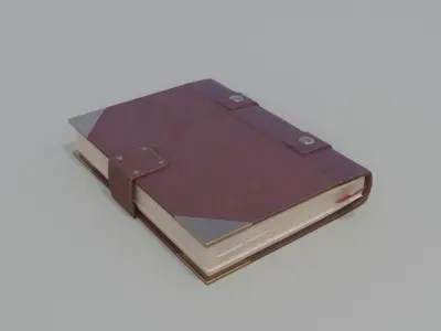 CookBook leather book 3D model