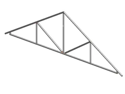 14 Common and Scissors Trusses with Heel 3D model