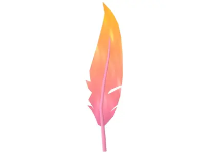 Feathers v1 007 Low-poly 3D model