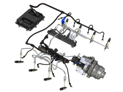 Injection System of a V8 engine 3D model