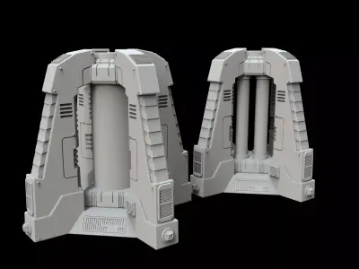 Power Generators - Sci-Fi Scenery pack of 3 3D Printable STL 3D print model