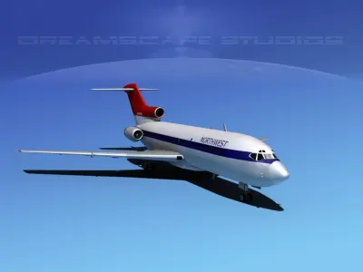 Boeing 727-100 Northwest 1 3D model