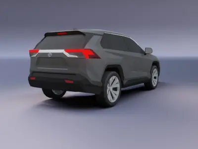 Toyota RAV 4 2021 low poly 3D model Low-poly 3D model