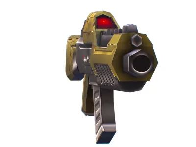 LowPoly Sci-Fi Cartoon Assault Rifle Future Low-poly 3D model