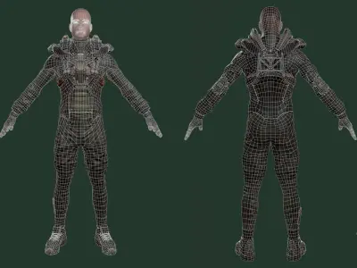 Soldier oculus rift character skins Low-poly 3D model