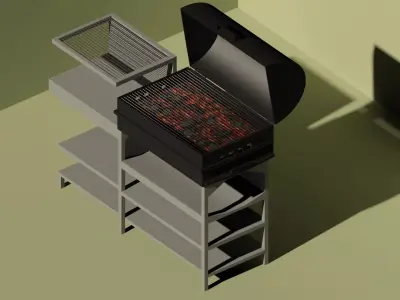 Traditional Outdoors Braai Free low-poly 3D model
