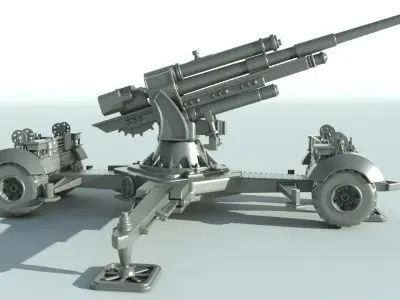 Flak 88mm Anti-aircraft for print 3D print model