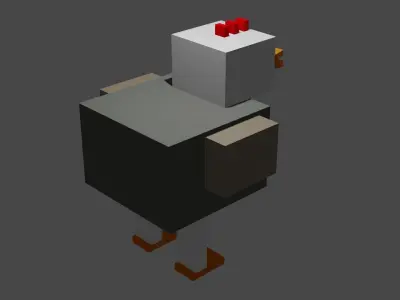 Low Poly Chicken Model Free Free low-poly 3D model