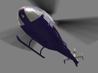 Gazelle V3 Helicopter Low-poly 3D model