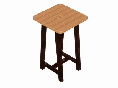 Tapered Leg Type Table 3D model