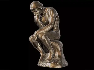 The Thinker Sculpture 3D model