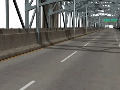 Robert F Kennedy Bridge 2 Low-poly 3D model