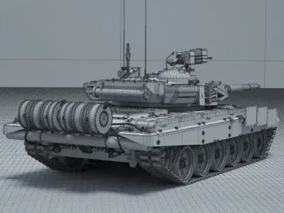 russia t-90 tank 3D model