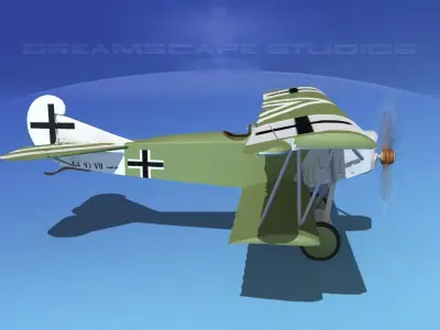 Fokker D-VII V10 Luftwaffe 3D model