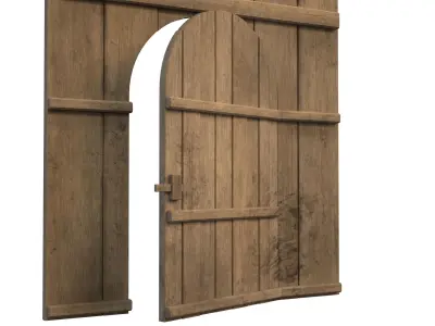 Door Entry Medieval Gate Low-poly 3D model