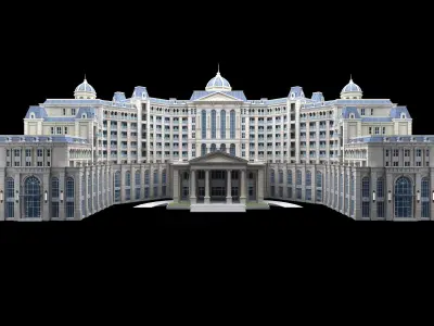 hotel building 3D model
