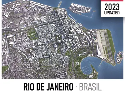 Rio de Janeiro Low-poly 3D model