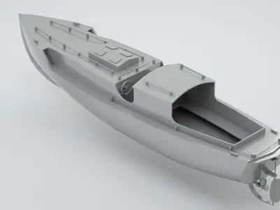 Lifeboat - Type 4 - World War 2 Warship 3D model
