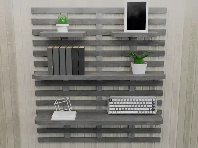 Modern wall Shelves  Free 3D model