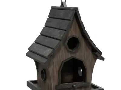 Bird Feeder Low-poly 3D model