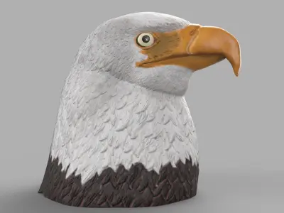 eagle head Low-poly 3D model