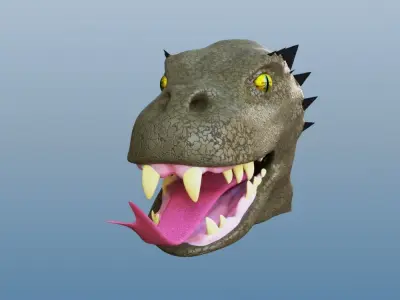Lizardfolk Head Free 3D model