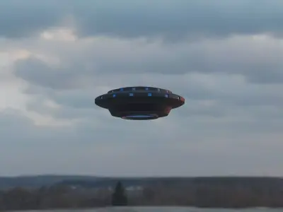 Unidentified flying object UFO Free low-poly 3D model