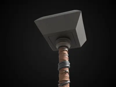 Stylized Dwarf Sword - Stonebell - Game Ready 3D model