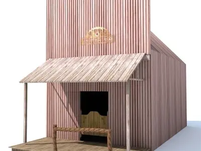 Western Styled House 4 3D model