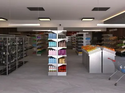 SUPERMARKET DESIGN 3D model
