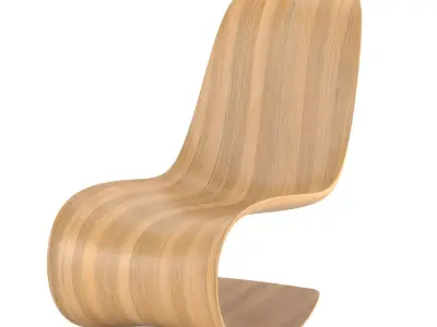 free wooden chair Free 3D model