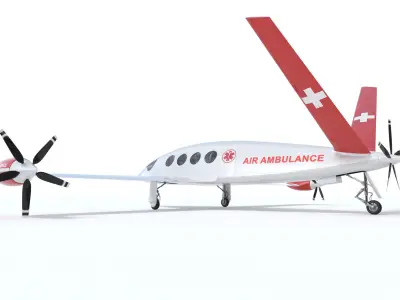  Medical Alice Eviation Electric Aircraft with Interior 3D model