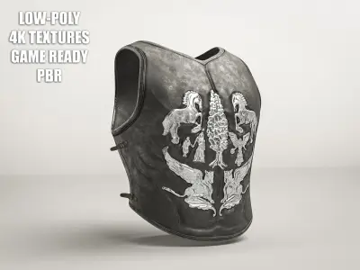 Roman Armor Gladiator Cuirass Low-poly 3D model