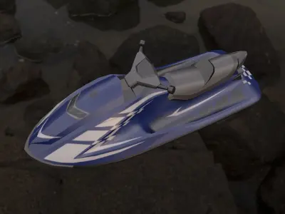 Jetski jet ski Low-poly 3D model