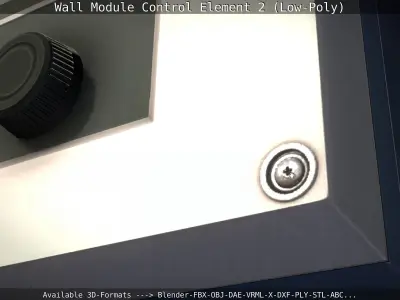 Wall Module Control Element 2 - Low-Poly Low-poly 3D model
