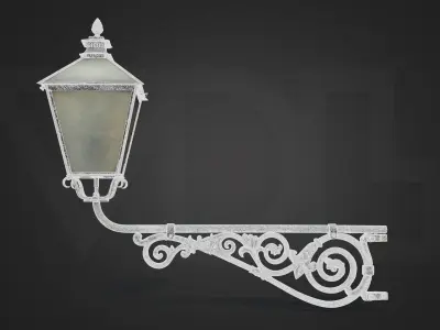 Wall-Mounted Lamp Low-poly 3D model