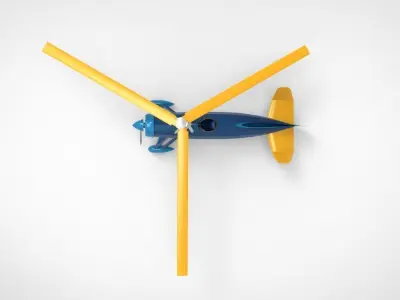 helicopter Autogiro Kellett 3D model