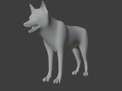 lobo low poly 3D model
