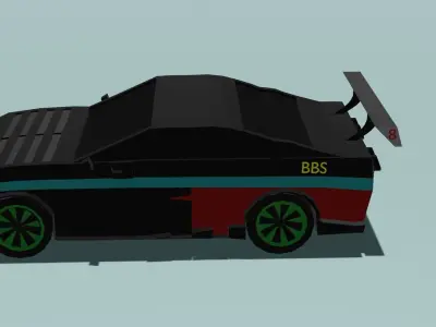 High Graphic Loly Poly Car Model free download Free low-poly 3D model