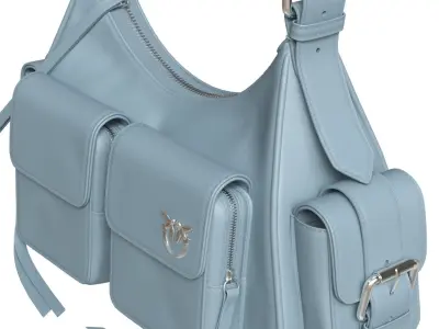 Handbag PINKO Love Birds motif cargo shoulder bag  3D model