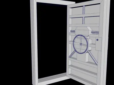 sci fi Metal door - PBR Low-poly 3D model