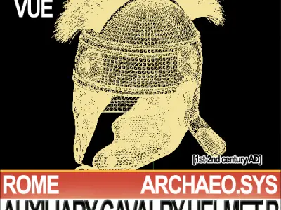 Ancient Rome Auxiliary Cavalry Helmet B 3D model