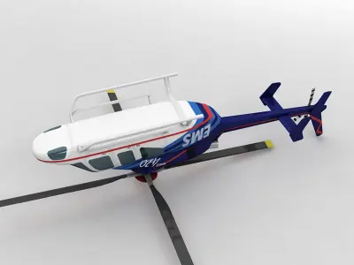 Bell 429 Helicopter Low-poly 3D model