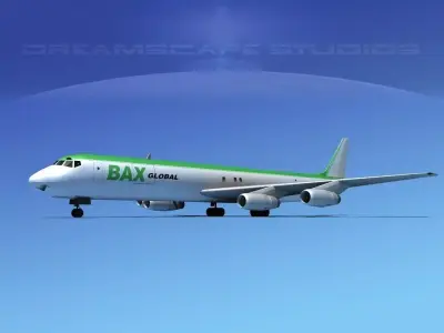 Douglas DC-8-63F BAX Global 3D model