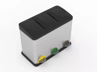 Dustbin Low-poly 3D model get