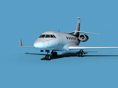 Dassault Falcon 2000 V04 3D model