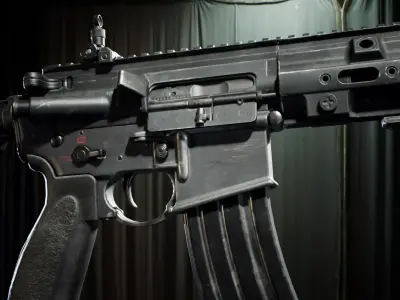 PBR - HK 416 Assault Rifle  - Game-Ready 3D Asset Low-poly 3D model