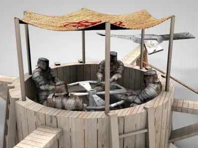 Flying Medieval Drone Free 3D model