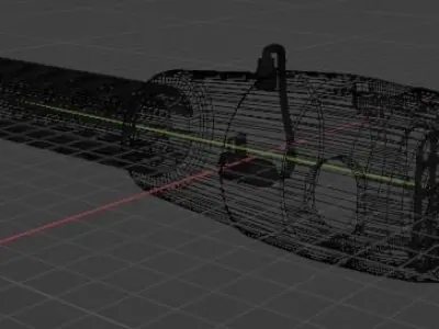 Simple Pulsejet Engine 3D model